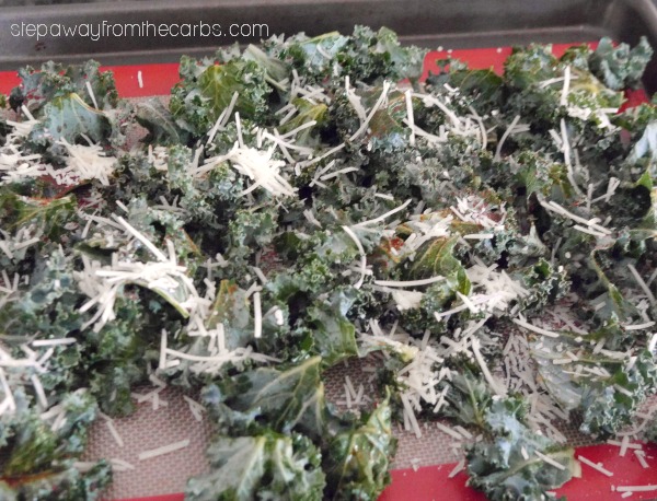 Kale Chips with Parmesan - a tasty low carb snack