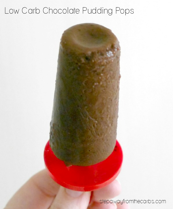 Low Carb Chocolate Pudding Pops - easy sugar-free recipe with just two ingredients