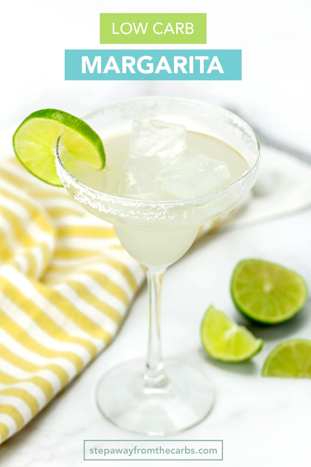 Low Carb Margarita - sugar free and almost zero carb recipe with video tutorial