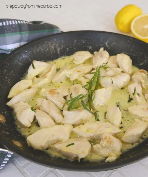 Lemon Tarragon Chicken - low carb, LCHF, keto, gluten free recipe