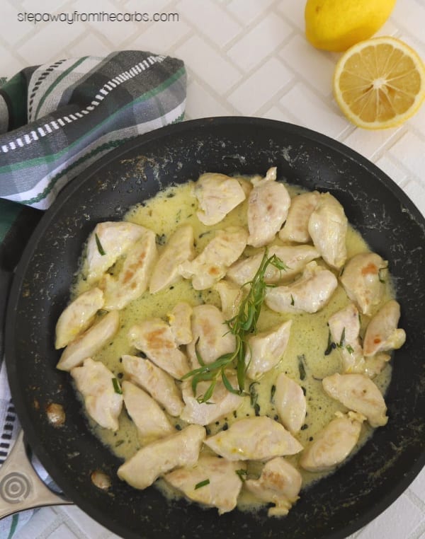 Lemon Tarragon Chicken - low carb, LCHF, keto, gluten free recipe