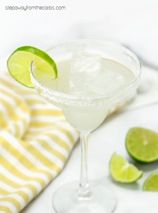 Low Carb Margarita - sugar free and almost zero carb recipe with video tutorial