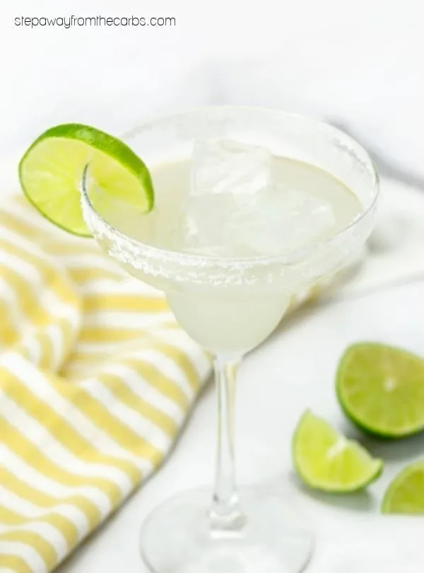 Low Carb Margarita - sugar free and almost zero carb recipe with video tutorial