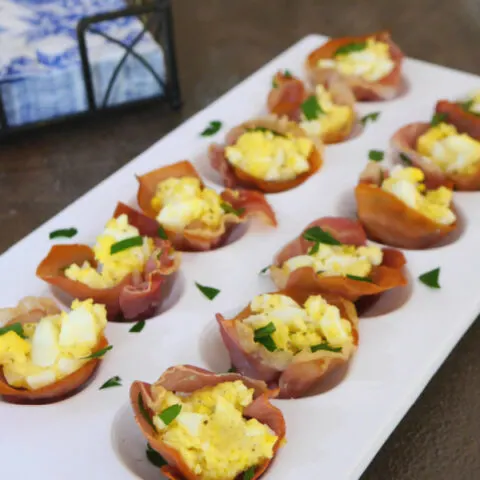 Prosciutto Cups with Egg and Parmesan