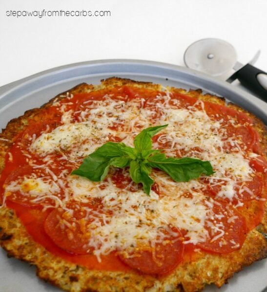 Low Carb Cauliflower Pizza Base Step Away From The Carbs