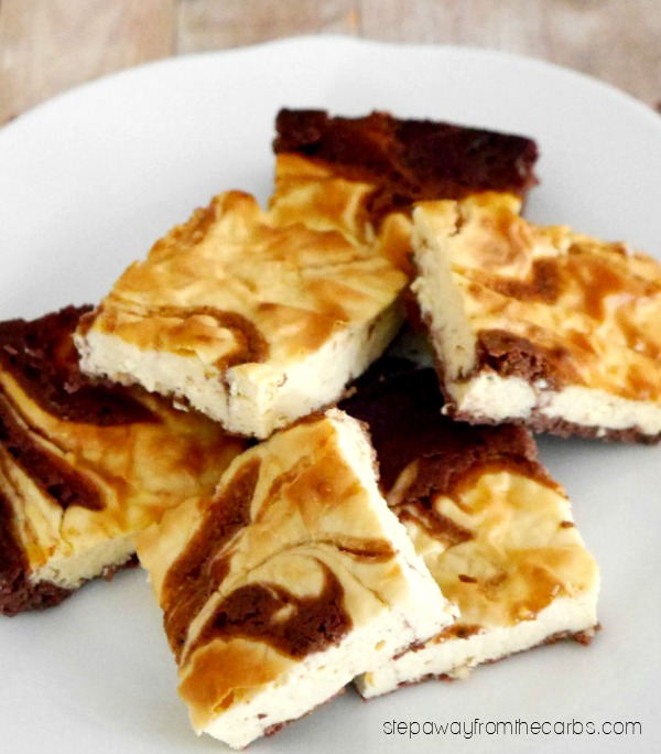Low Carb Chocolate Cheesecake Brownies - sugar free and keto recipe