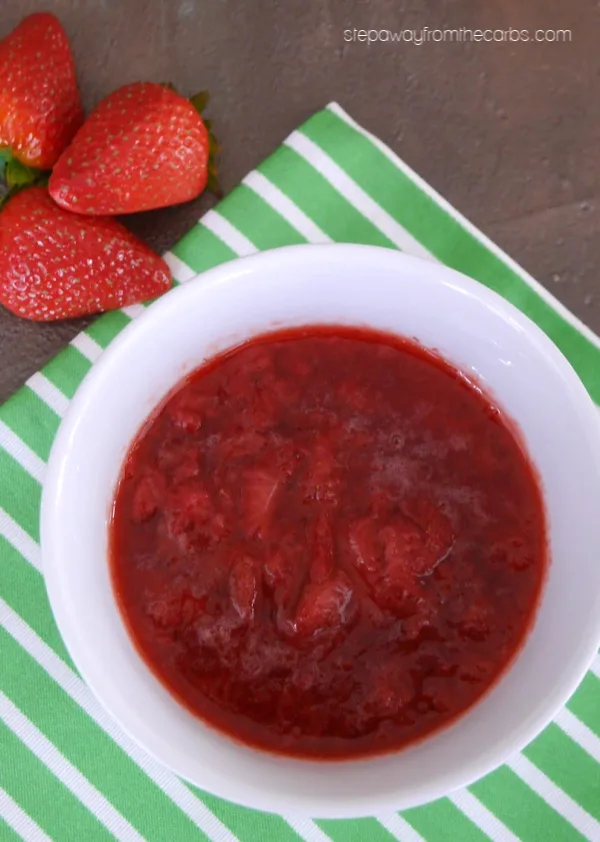 Low Carb Strawberry Sauce - a sugar free and keto recipe