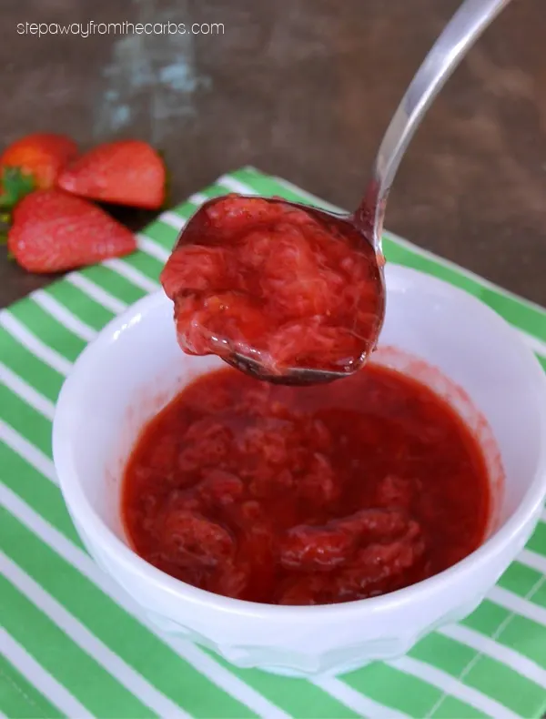 Low Carb Strawberry Sauce - a sugar free and keto recipe