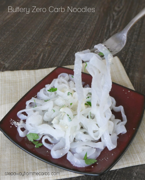 Buttery Zero Carb Noodles - a versatile side dish or light lunch for low carbers