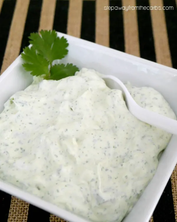 Low Carb Cucumber and Cilantro Dip - creamy and refreshing!