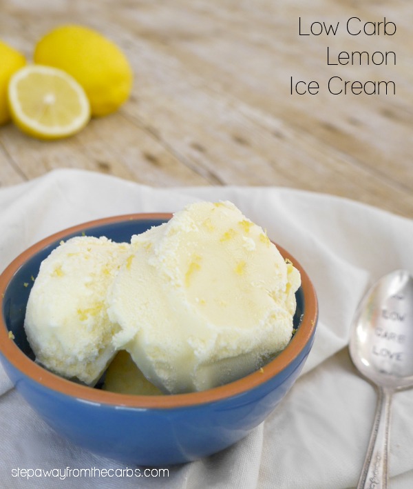 Low Carb Lemon Ice Cream - a tangy keto and sugar free recipe