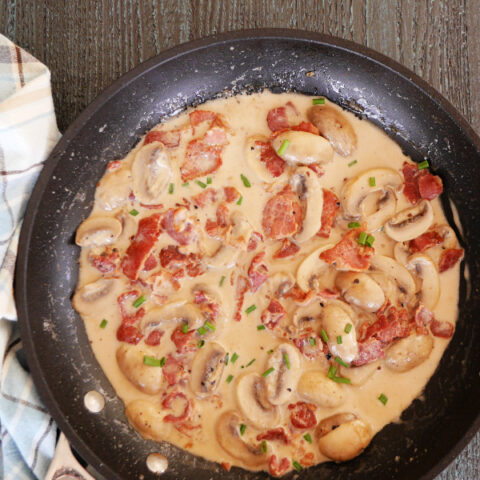 Low Carb Mushroom and Bacon Sauce