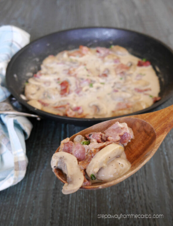 Low Carb Mushroom & Bacon Sauce - Step Away From The Carbs
