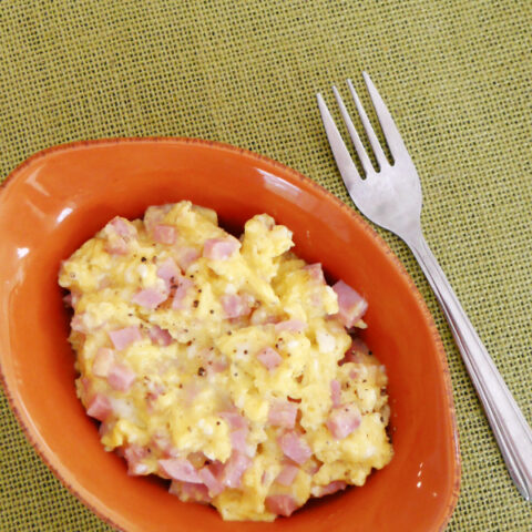 Quick Low Carb Egg and Ham Breakfast