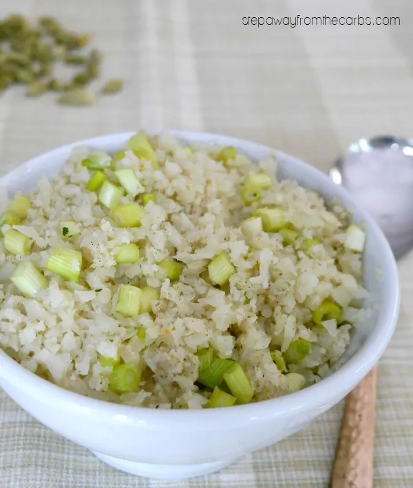 Cardamom Cauliflower Rice - a fragrant low carb side dish
