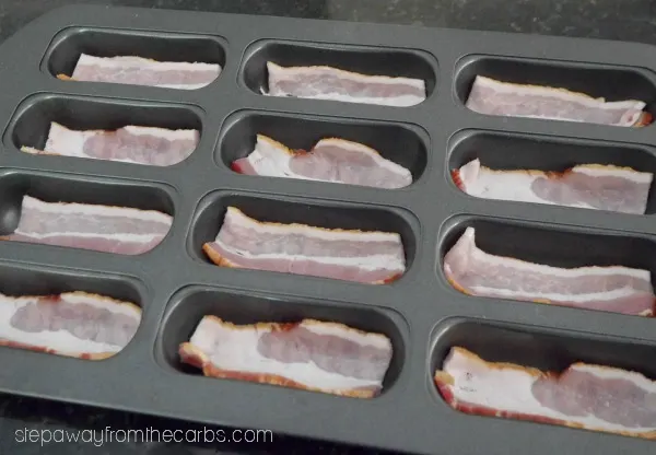 Bacon Boats - gently curled bacon pieces ready for loading up!