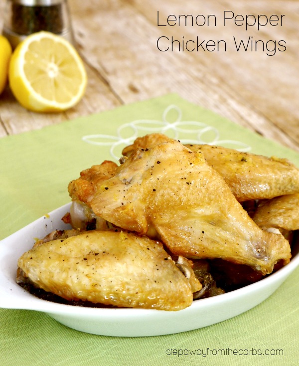 Lemon Pepper Chicken Wings - zero carb appetizer or party food