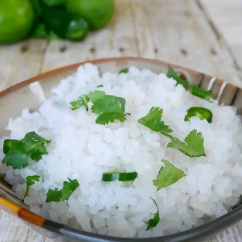 Low Carb Rice with Cilantro and Lime