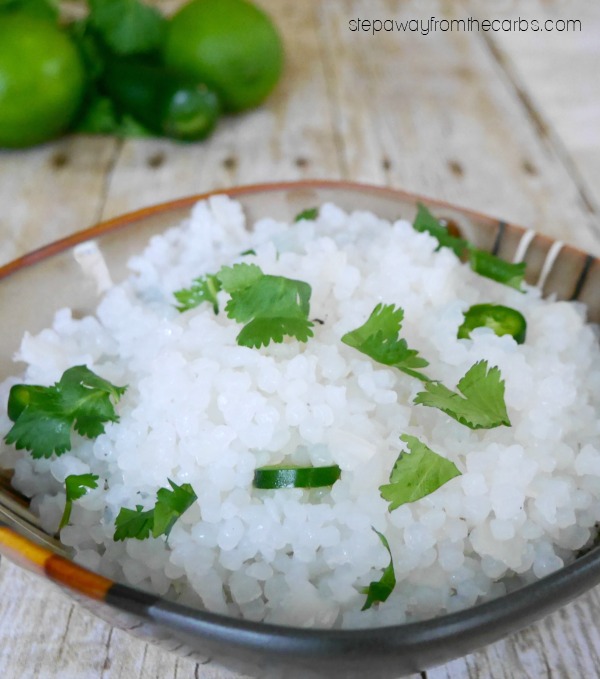 Low Carb Rice with Cilantro and Lime - made with shirataki rice!