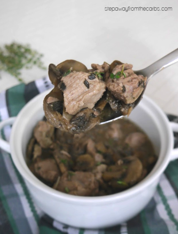 Slow Cooker Lamb with Thyme - a low carb and keto recipe for a cold day!