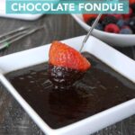 This low carb chocolate fondue makes a great dessert and is perfect for entertaining! Sugar free and keto friendly recipe.