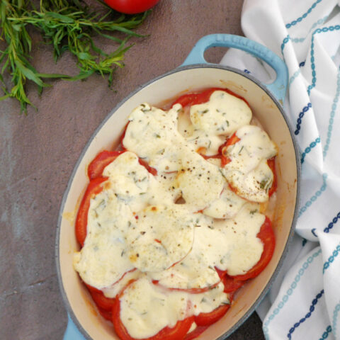 Baked Tomatoes with Tarragon Cream Sauce