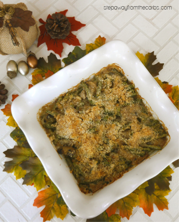 Low Carb Green Bean Casserole - a keto version of the classic Thanksgiving side dish recipe!