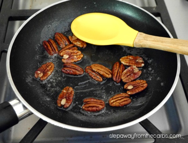 Low Carb Pumpkin Mousse with caramelized pecans