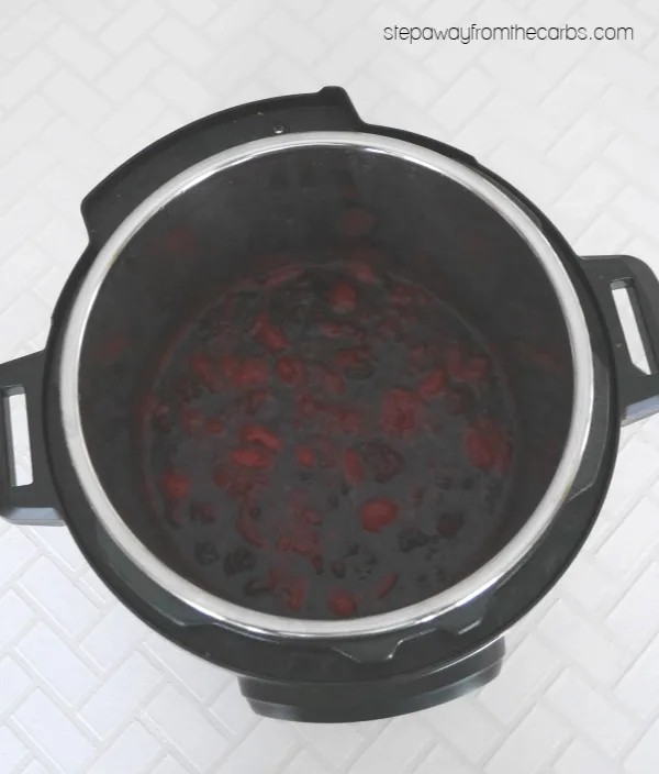Low Carb Berry Sauce - a sugar free recipe that's made in the slow cooker or Instant Pot