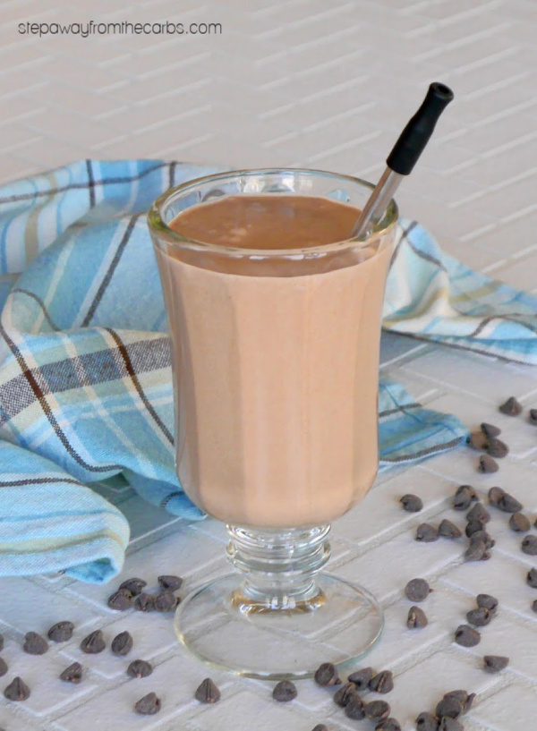 Sugar Free and Low Carb Chocolate Hazelnut Shake - super thick shake recipe!