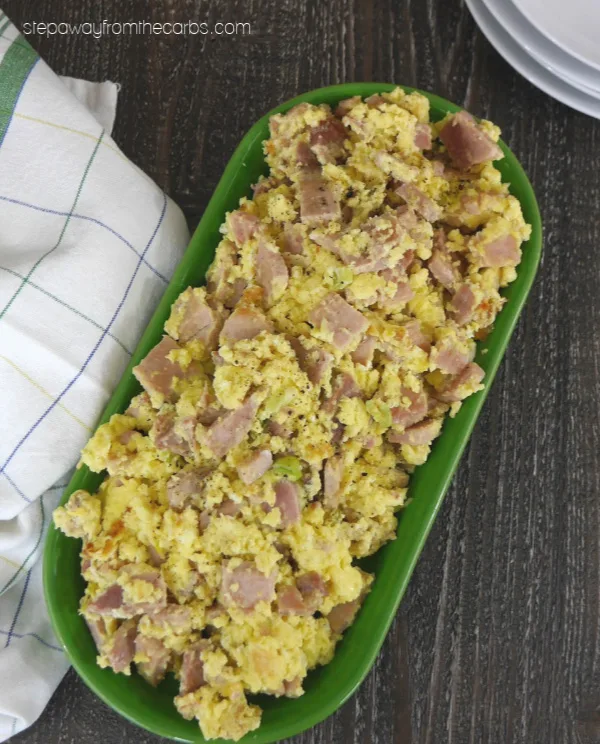 Slow Cooker Ham and Egg Casserole - a low carb, keto, and LCHF brunch recipe
