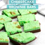 Low Carb Mint Chocolate Cheesecake Brownie Bars