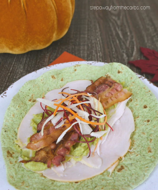 Low Carb Leftover Turkey Wrap - an easy low carb lunch
