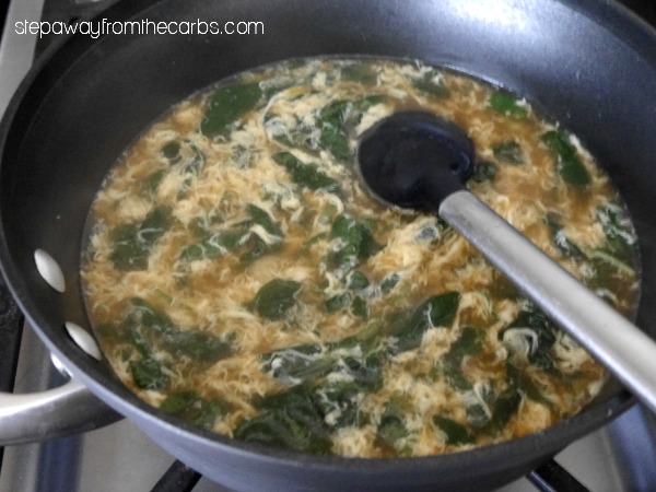 Low Carb Asian Beef and Spinach Soup - a fantastic healthy soup for lunch or as an appetizer