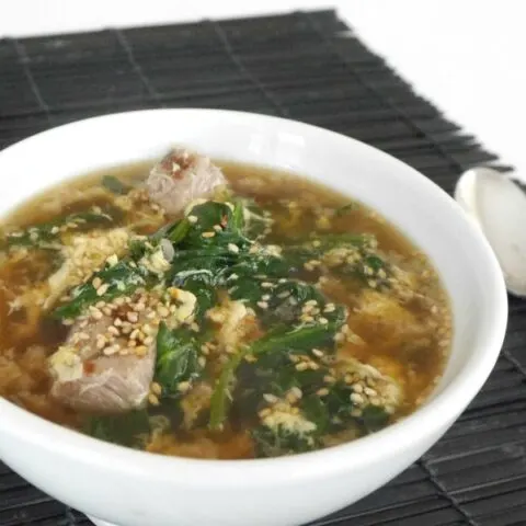Low Carb Asian Beef and Spinach Soup