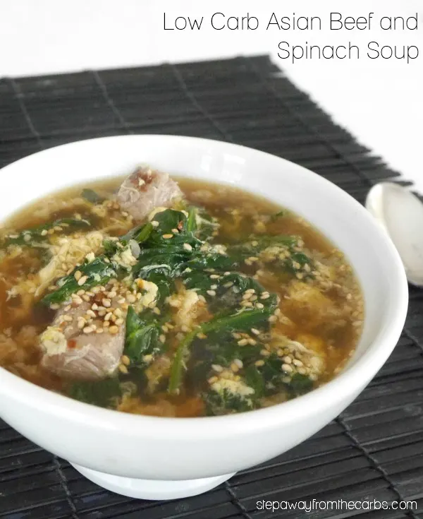 Low Carb Asian Beef and Spinach Soup