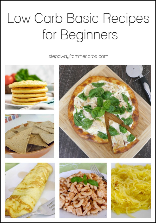 Low Carb Basic Recipes for staples such as bread, noodles, rice, pizza, waffles and more. Perfect for those new to the low carb way of eating!