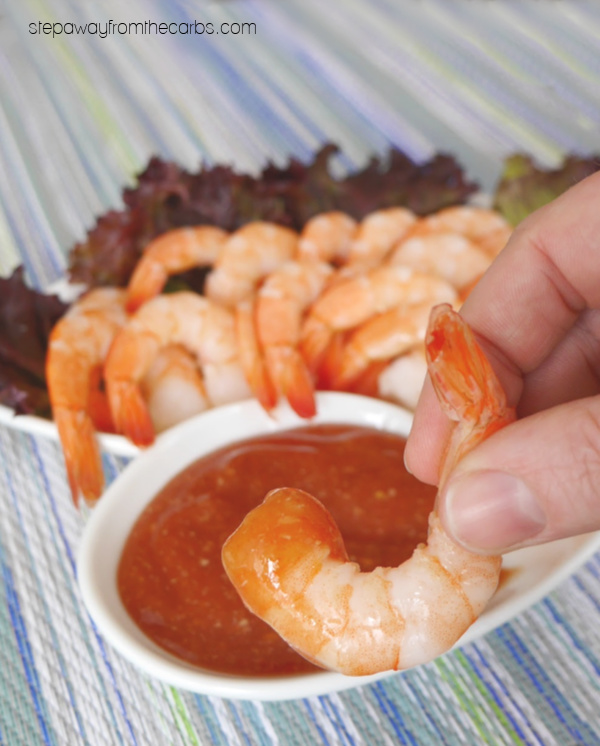 Low Carb Cocktail Sauce that's perfect for shrimp - and just two ingredients! Sugar free recipe.