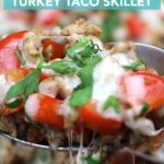 Low Carb Turkey Taco Skillet - an easy Mexican recipe with ground turkey and bell peppers