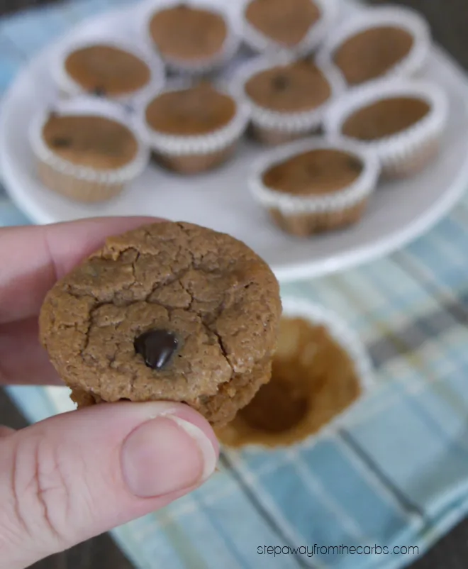Low Carb Double Chocolate Mini Muffins - a sugar free, keto, and gluten free recipe!