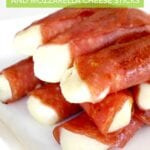 Fried Salami and Mozzarella - low carb snack