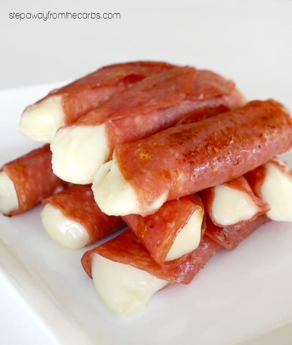Fried Salami and Mozzarella Cheese Sticks - low carb snack recipe