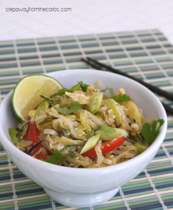 Low Carb Pad Thai - a vegetarian dish made with zucchini noodles