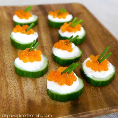 Caviar and Cucumber Bites - Step Away From The Carbs