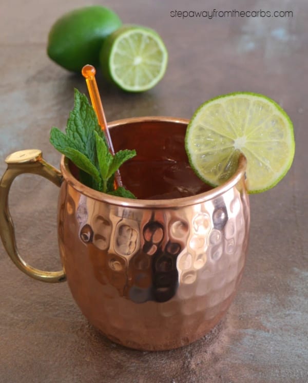 Zero Carb Moscow Mule - sugar free recipe!