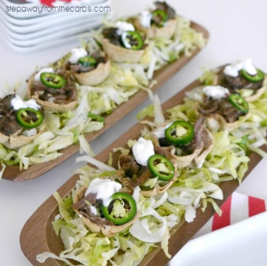 Low Carb Pork Carnitas Mini Taco Bowls Step Away From The Carbs