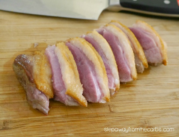 Pan-Fried Duck Breast Salad - low carb recipe