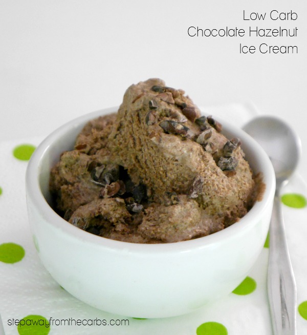 Low Carb Chocolate Hazelnut Ice Cream - sugar free recipe