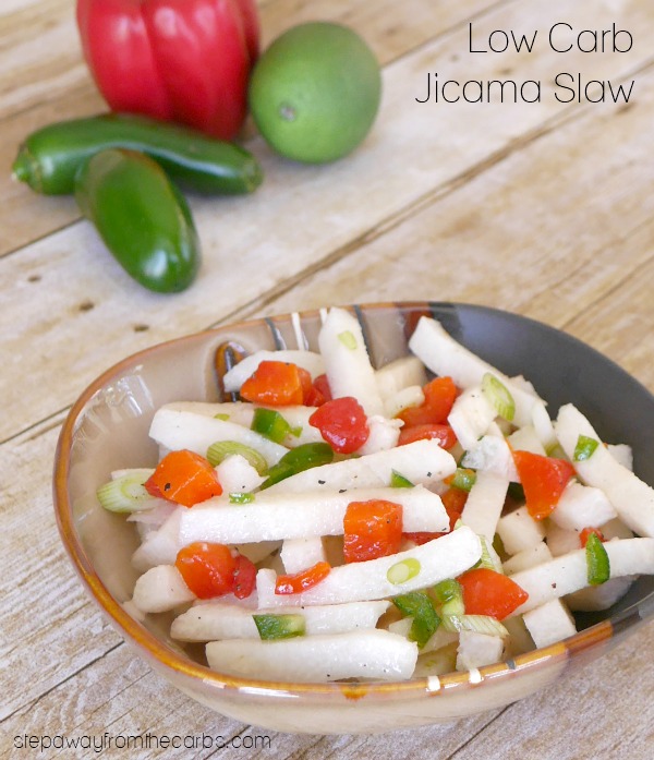 Low Carb Jicama Slaw - a refreshing side dish recipe