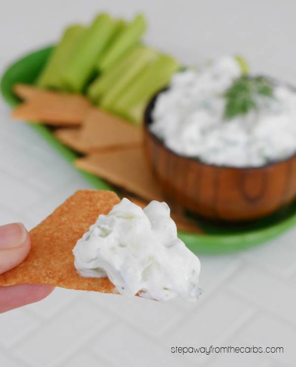 Low Carb Tzatziki - a traditional Greek dip made from yogurt, cucumber, and dill!